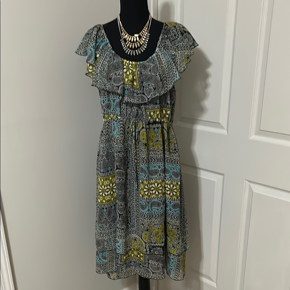 NWOT Elegant Gray Patterned Dress by Oneworld